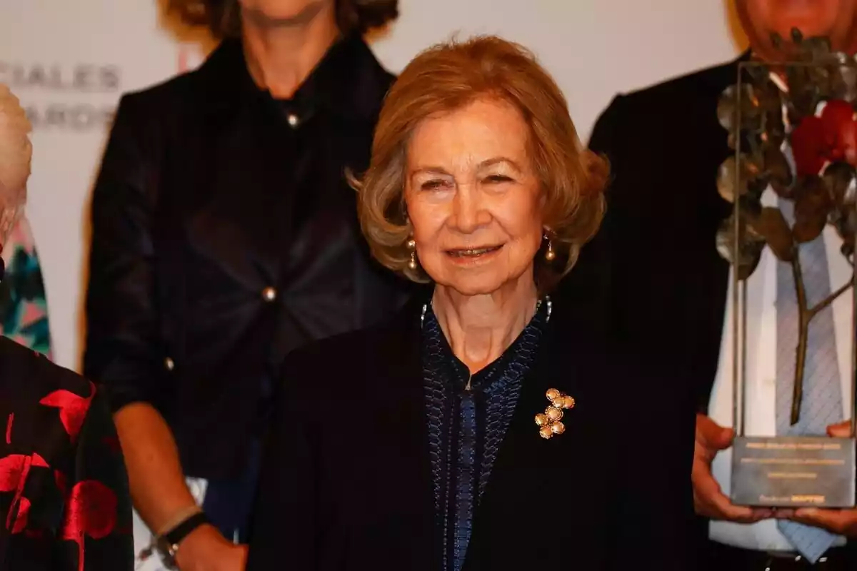 Foto de la reina Sofía durante los premios Mapfre en Madrid el jueves 6 de octubre de 2022